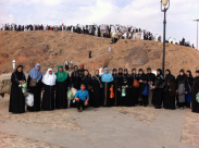 بالصور: معتمرو مدينة يافا يصلون إلى المدينة المنورة ويزورون معالمها التاريخية